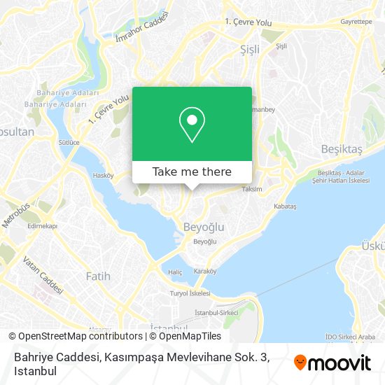 Bahriye Caddesi, Kasımpaşa Mevlevihane Sok. 3 map