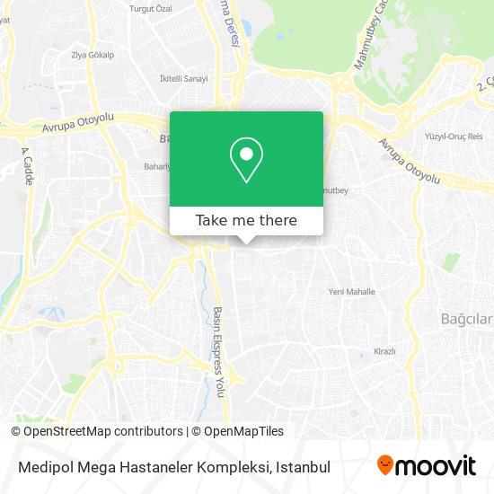 Medipol Mega Hastaneler Kompleksi map