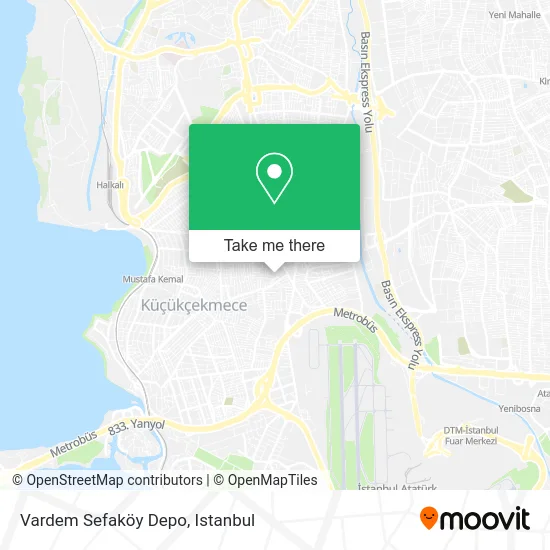 Vardem Sefaköy Depo map