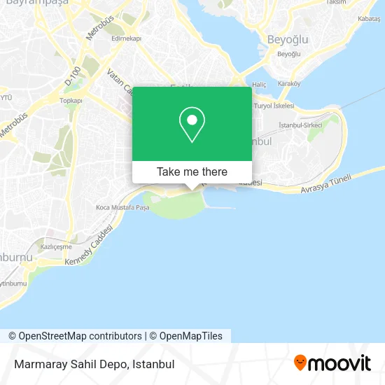Marmaray Sahil Depo map
