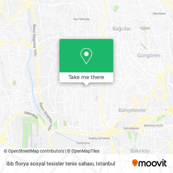 ibb florya sosyal tesisler tenis sahası map