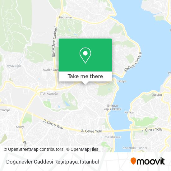 Doğanevler Caddesi Reşitpaşa map