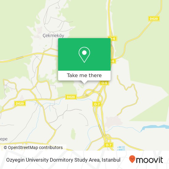 Ozyegin University Dormitory Study Area map