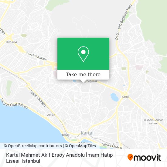 Kartal Mehmet Akif Ersoy Anadolu İmam Hatip Lisesi map