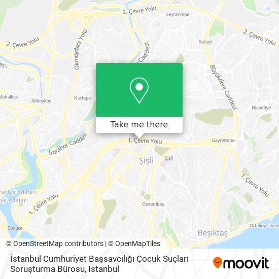 İstanbul Cumhuriyet Başsavcılığı Çocuk Suçları Soruşturma Bürosu map
