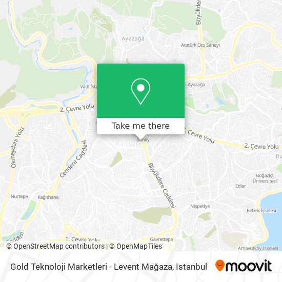 Gold Teknoloji Marketleri - Levent Mağaza map