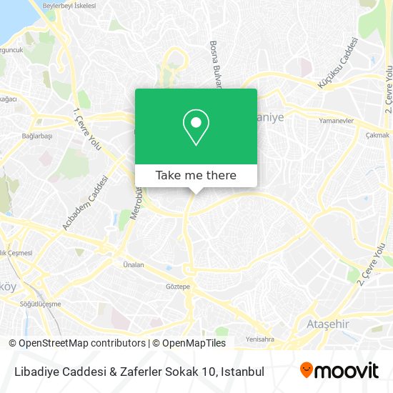 Libadiye Caddesi & Zaferler Sokak 10 map