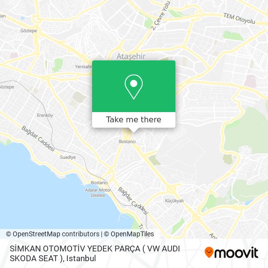 SİMKAN OTOMOTİV YEDEK PARÇA ( VW  AUDI  SKODA SEAT ) map
