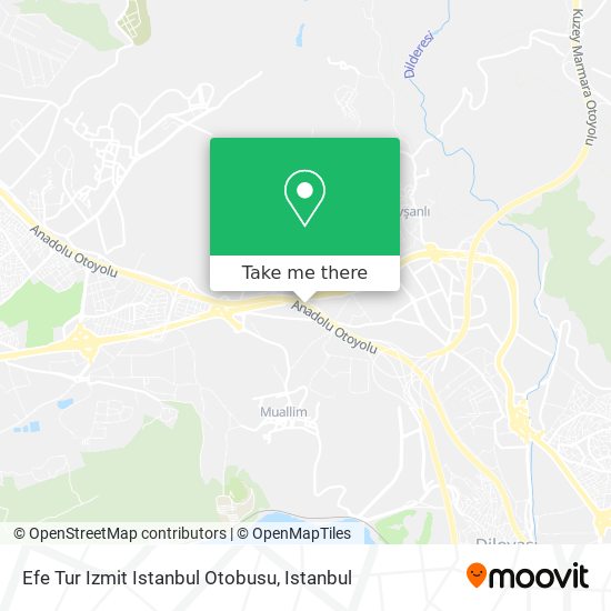 Efe Tur Izmit Istanbul Otobusu map