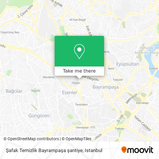 Şafak Temizlik Bayrampaşa şantiye map