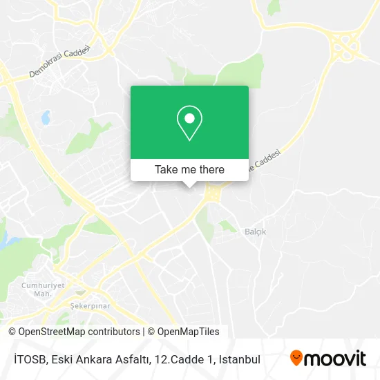 İTOSB, Eski Ankara Asfaltı, 12.Cadde 1 map