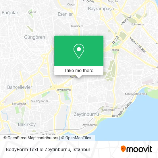 BodyForm Textile Zeytinburnu map