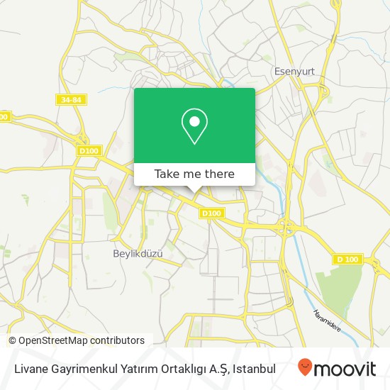 Livane Gayrimenkul Yatırım Ortaklıgı A.Ş map