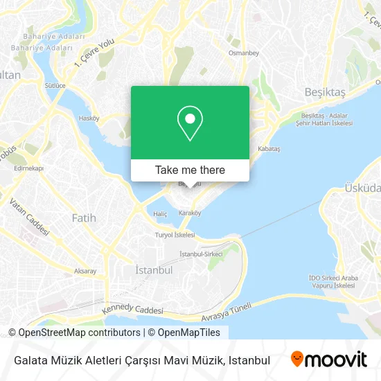 Galata Müzik Aletleri Çarşısı Mavi Müzik map