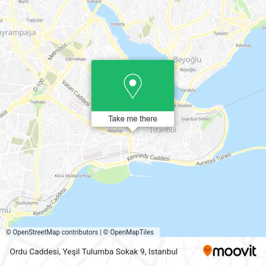 Ordu Caddesi, Yeşil Tulumba Sokak 9 map