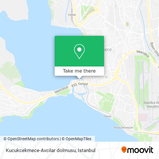 Kucukcekmece-Avcilar dolmusu map
