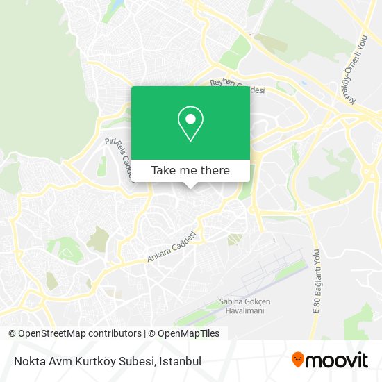Nokta Avm Kurtköy Subesi map