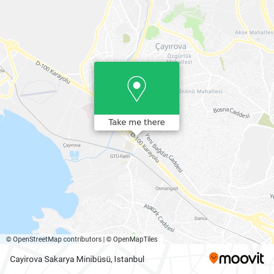Cayirova Sakarya Minibüsü map