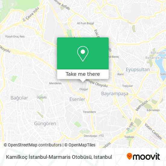 Kamilkoç İstanbul-Marmaris Otobüsü map
