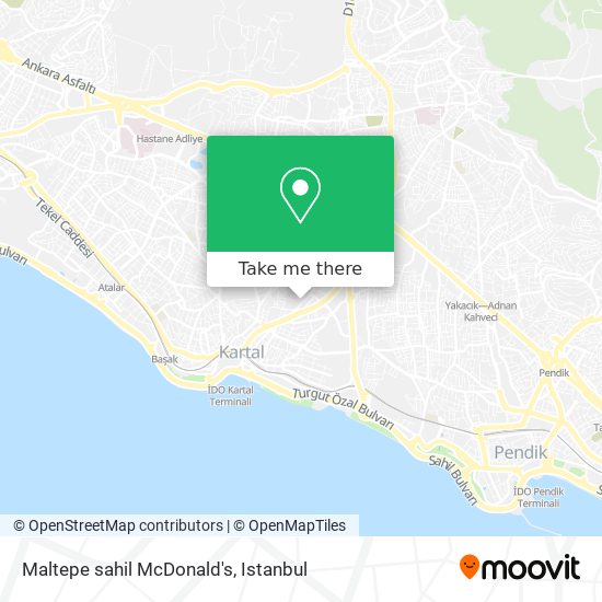 Maltepe sahil McDonald's map