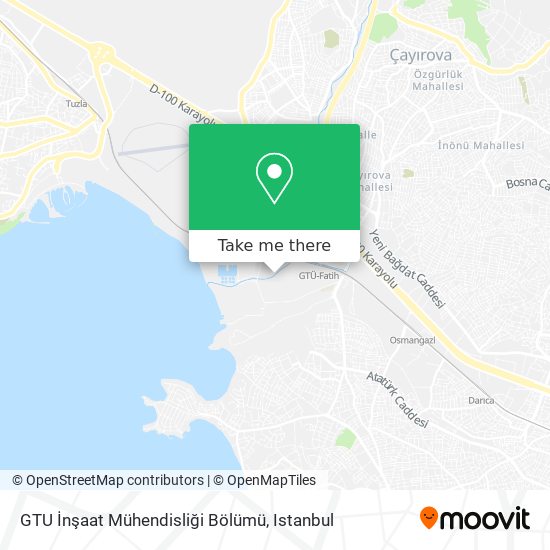 GTU İnşaat Mühendisliği Bölümü map