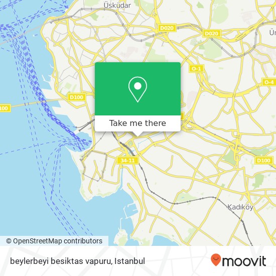 beylerbeyi besiktas vapuru map