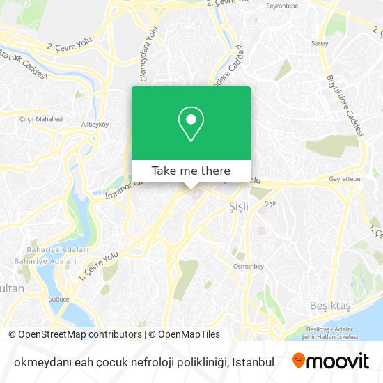 okmeydanı eah  çocuk nefroloji polikliniği map