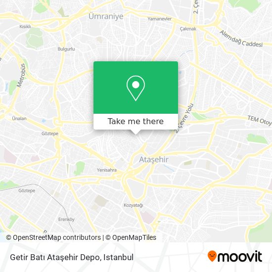 Getir Batı Ataşehir Depo map