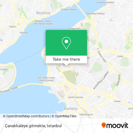 Çanakkaleye gitmekte map