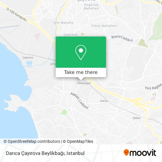 Darıca Çayırova Beylikbağı map