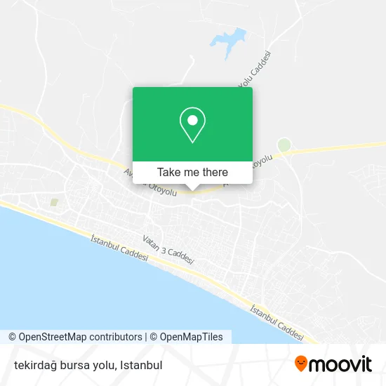 tekirdağ bursa yolu map