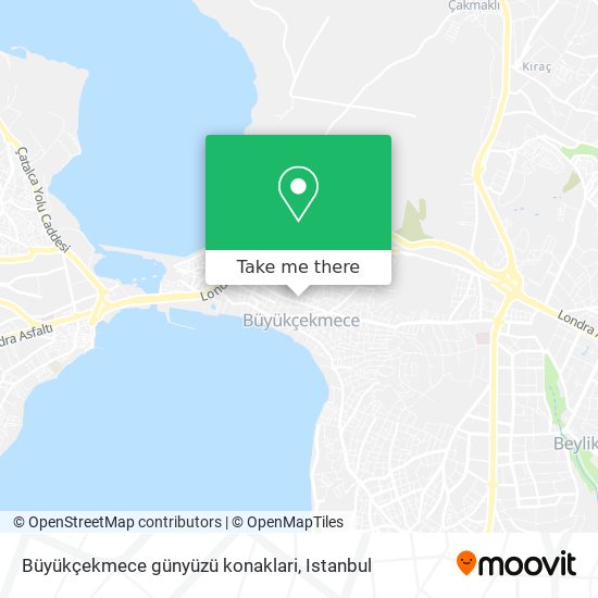 Büyükçekmece günyüzü konaklari map