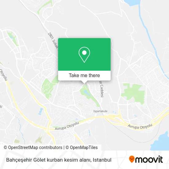 Bahçeşehir Gölet kurban kesim alanı map