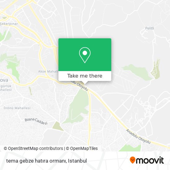 tema gebze hatıra ormanı map