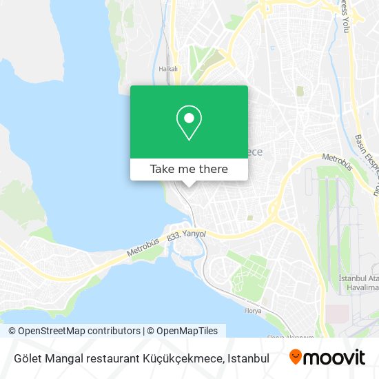 Gölet Mangal restaurant Küçükçekmece map