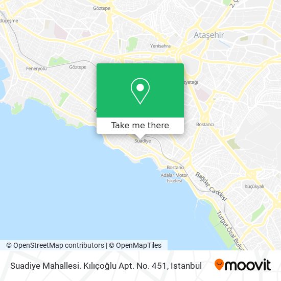 Suadiye Mahallesi. Kılıçoğlu Apt. No. 451 map