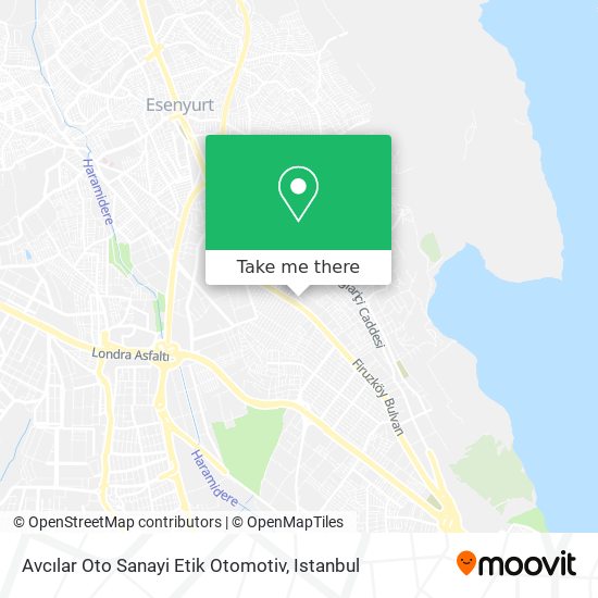 Avcılar Oto Sanayi Etik Otomotiv map