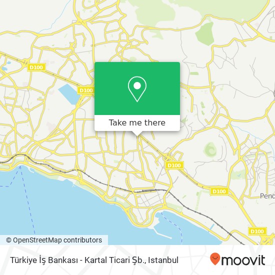 Türkiye İş Bankası - Kartal Ticari Şb. map