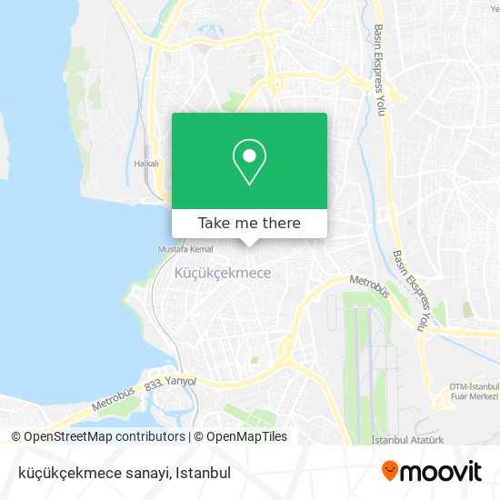 küçükçekmece sanayi map