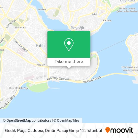 Gedik Paşa Caddesi, Ömür Pasajı Girişi 12 map