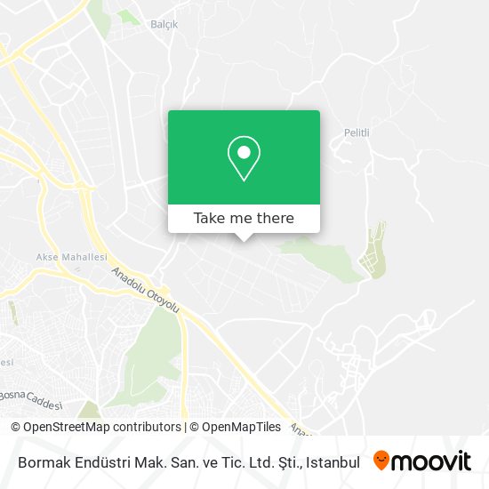 Bormak Endüstri Mak. San. ve Tic. Ltd. Şti. map