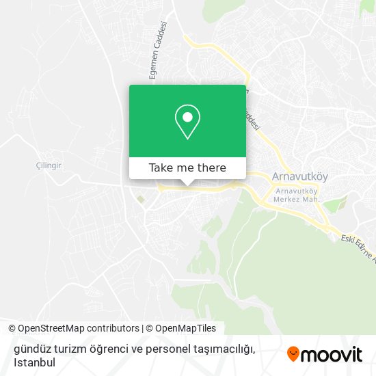 gündüz turizm öğrenci ve personel taşımacılığı map