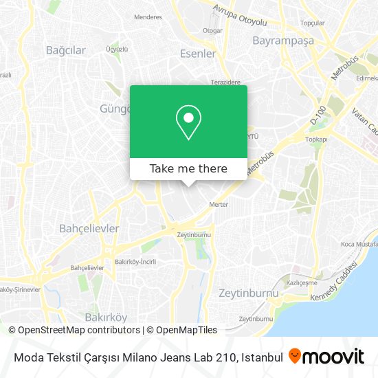 Moda Tekstil Çarşısı Milano Jeans Lab 210 map