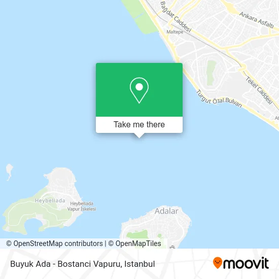 Buyuk Ada - Bostanci Vapuru map