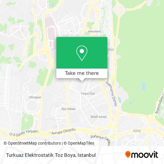 Turkuaz Elektrostatik Toz Boya map