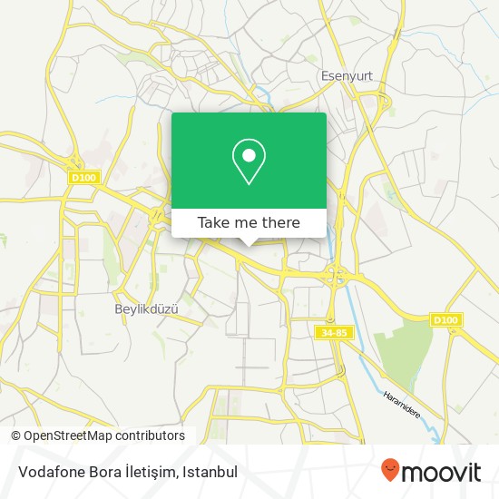 Vodafone Bora İletişim map