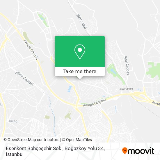 Esenkent Bahçeşehir Sok., Boğazköy Yolu 34 map