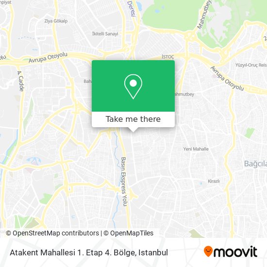 Atakent Mahallesi 1. Etap 4. Bölge map