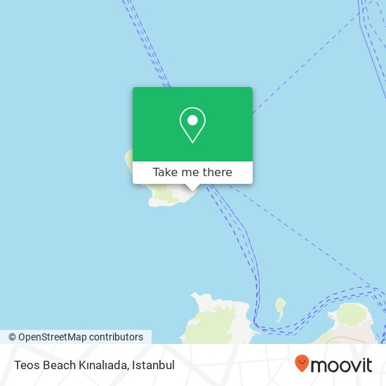 Teos Beach Kınalıada map