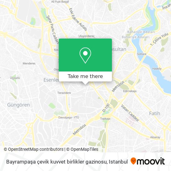 Bayrampaşa çevik kuvvet birlikler gazinosu map
